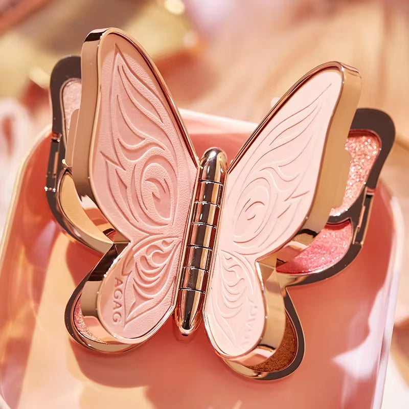 Butterfly Eye Shadow Six Color Eyeshadow Palette Easy to Color Glitter Matte Makeup Make-Up for Women Korean Cosmetics Makeup