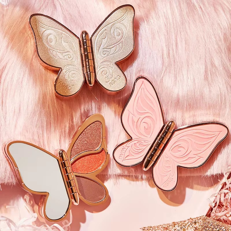 Butterfly Eye Shadow Six Color Eyeshadow Palette Easy to Color Glitter Matte Makeup Make-Up for Women Korean Cosmetics Makeup